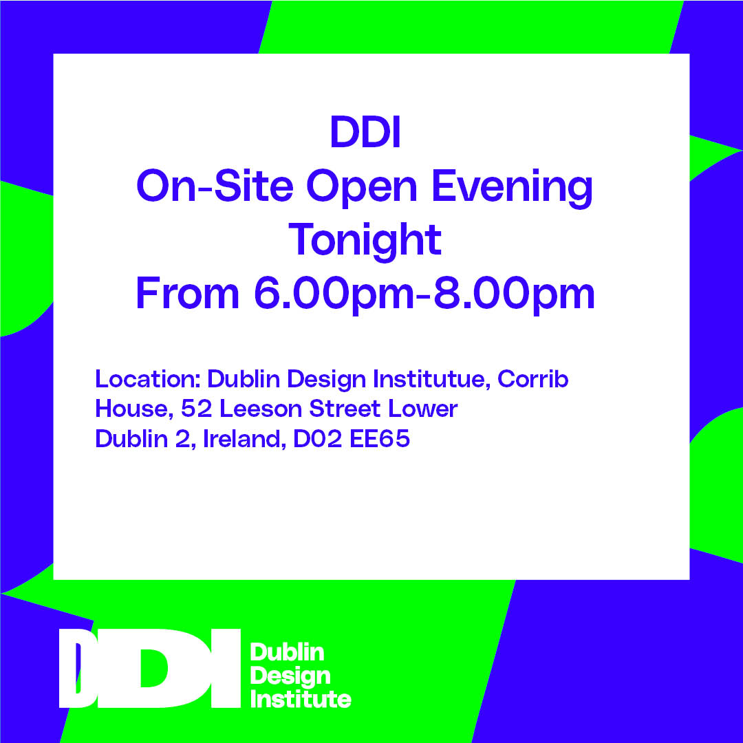 Join us tonight, from 6-8pm, at DDI's Open Evening. Experience the world of fashion buying, interior design, and graphic design firsthand. We can't wait to meet you and support you on your journey to success! #DDIOpenEvening #FashionBuying #InteriorDesign #GraphicDesign