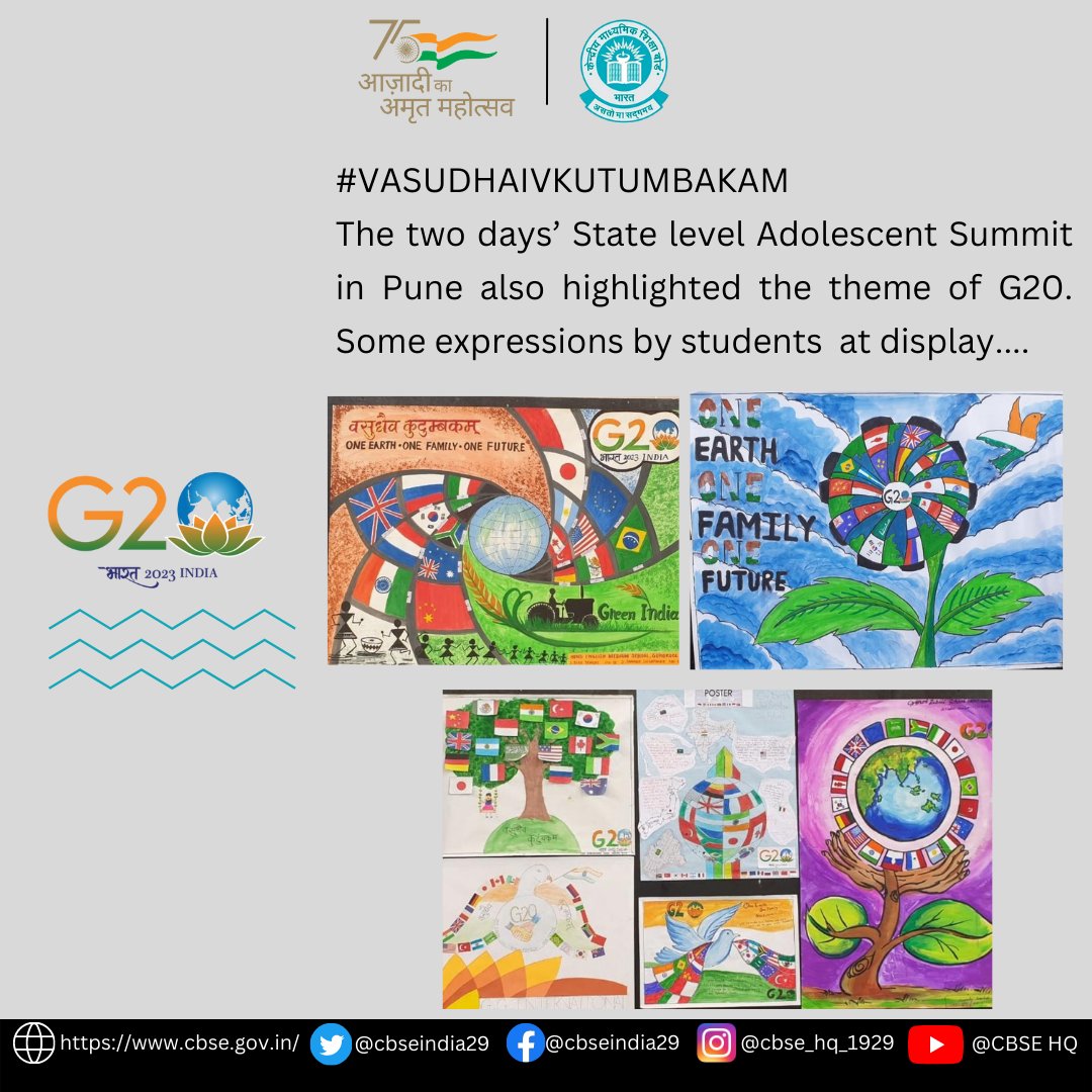 cbseindia29's tweet photo. #G20India #G20janbhagidari #G20Edu4all #G20Pune
@g20org #VASUDHAIVKUTUMBAKAM https://t.co/e6CuPHx0x6