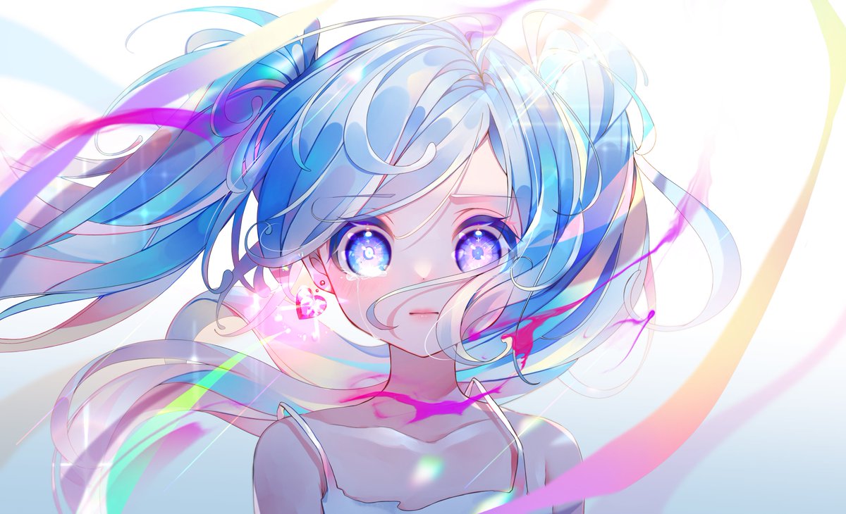 初音ミク「「 交わらない平行線 」 #初音ミク」|めるのめる🎨(白雪とわ)のイラスト