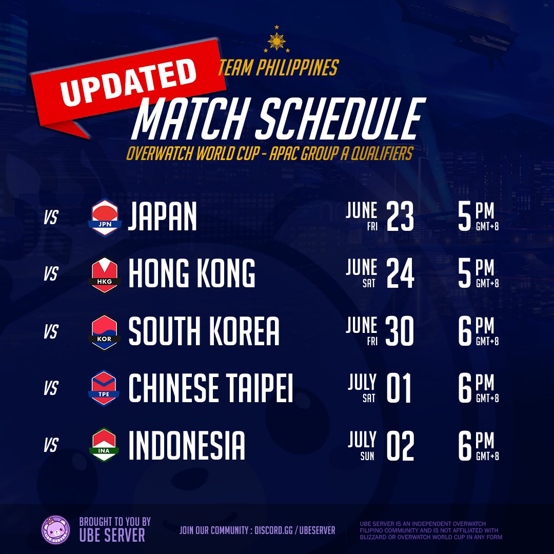 UbeServer on Twitter "🇵🇭2023 Overwatch World Cup Team Philippine