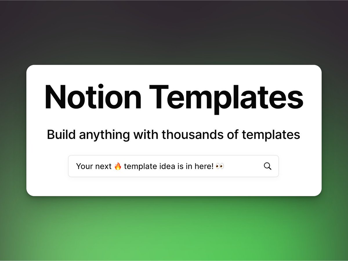 <a href="/NotionHQ/">Notion</a> is GIVING AWAY template ideas in their new template gallery.

But only the smartest creators will be able to find them. 👀

(Or those that read this thread 😉)

Here's where to get your next 🔥 template idea↓

(Mega Thread Goldmine 💰)