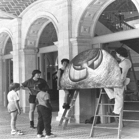 prospect_park's tweet image. Prospect Park Alliance Archivist + Historian Amy Peck’s exploration of the park’s art was recently published on @OlmstedNetwork detailing art exhibits in Prospect Park from 1984-1994, including 'Going Fishing' by Artist Carol Sun in 1987: olmsted200.org/the-heyday-of-…