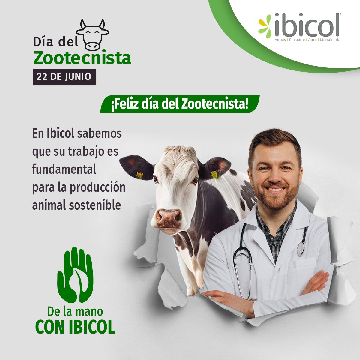 insumosibicol's tweet photo. En el Día del Zootecnista, queremos agradecer a todos los profesionales que trabajan incansablemente para mejorar la producción animal de manera sostenible.¡Gracias por su labor y dedicación!
#Ibicol #Flores #ecoculture #Agricultura #DíaDelZootecnista https://t.co/GeW2Vsyony