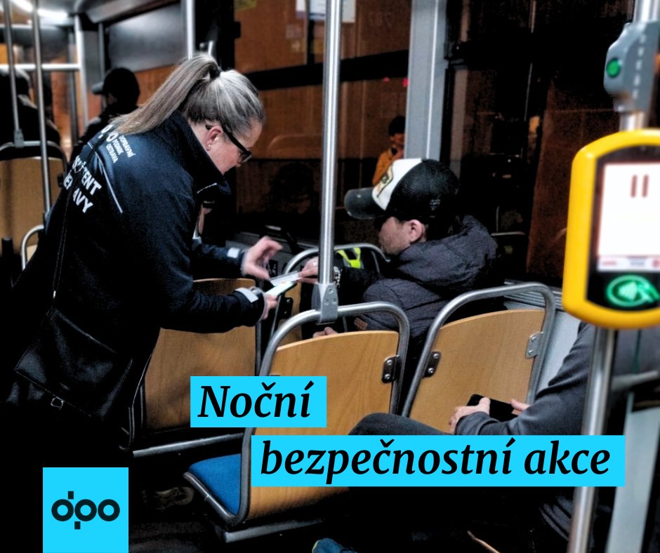 👉 Z pátku 23. června na sobotu 24. června nás opět čeká noční bezpečnostní akce. ⚠️

Naši asistenti přepravy si za doprovodu strážníků <a href="/MpOstrava/">Městská policie Ostrava</a>  posvítí 🔦 nejen na pasažéry bez platné jízdenky.🔍