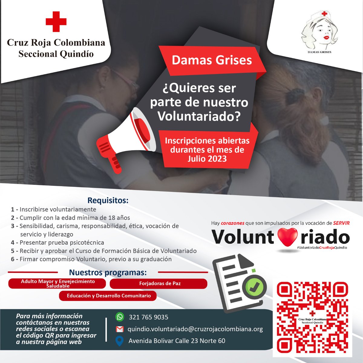 CruzRojaQuindio's tweet photo. Tú también puedes ser parte de esta gran familia humanitaria, diligencia nuestro link de Preinscripción Para que pronto digas con nosotros. #SoyParte 🏥
#VoluntariadoEnFormación #VoluntariadoCruzRojaQuindío #SomosCruzRoja #SoyVoluntarioCruzRoja https://t.co/u3bXZmyTxH