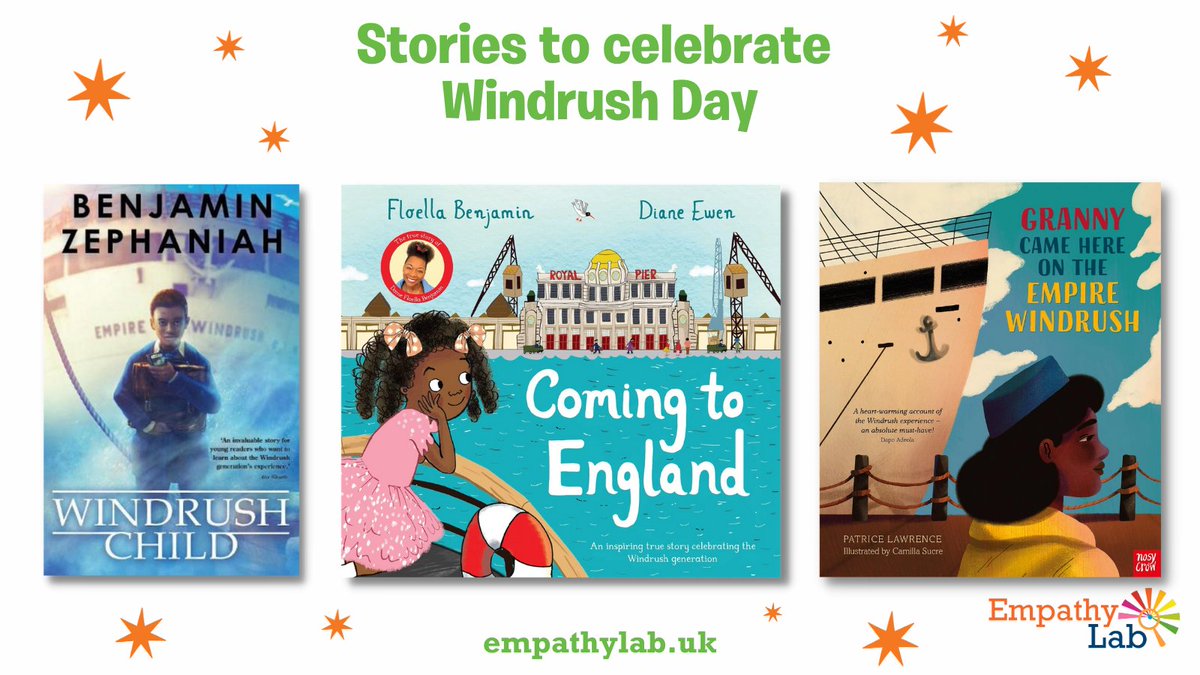 This #WindrushDay is the 75th anniversary of the Windrush voyage.

Today, we celebrate the rich heritage and contributions of this generation, and the challenges they still face. Use these empathy-rich stories to start conversations about the day with young people📚

#Windrush75