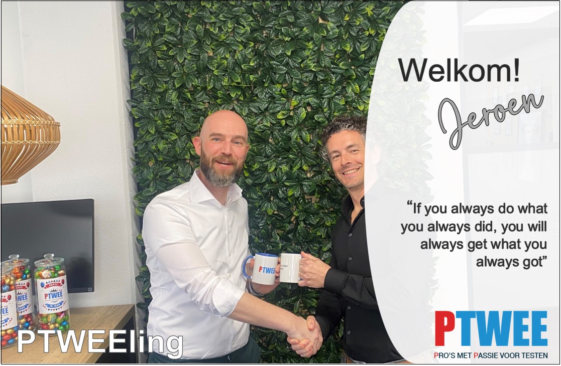 We zijn op HQ een PTWEEling rijker. Sinds gisteren is Jeroen als Manager HR &amp; Delivery bij ons gestart als aanvulling voor ons HQ-team.

Welkom nieuwe PTWEEling Jeroen en veel plezier!

werkenbij.ptwee.nl

#nieuwecollega #team