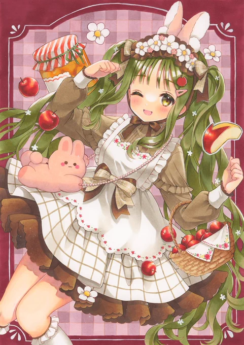 赤色強めな気もするけど数少ない緑の子  #あなたのみどり色の作品を見せてください