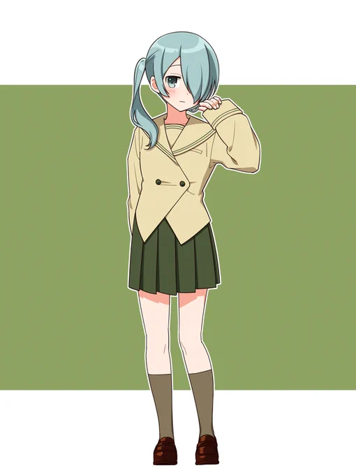 #あなたのみどり色の作品を見せてください みどりのセーラー服。