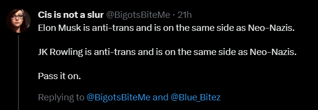 MyFactsFirst's tweet photo. @BigotsBiteMe @Blue_Bitez @BigotsBiteMe is anti-freedom and anti-free speech and is on the same side as Nazis, who also suppressed speech.   Pass it on. https://t.co/FcNKbYHuzx