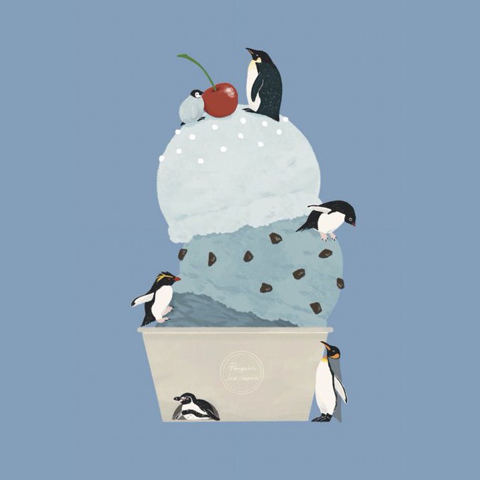 「見た人も無言でなにかペンギンをあげる」 illustration images(Latest))