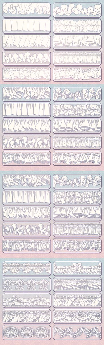 Frill and pattern brushes for people who want to express a romantic vibe✨

🎀60 types of Frill Brushes: bit.ly/3NFCbwC
🎀70 types of Ribbon pattern, lace & pattern Brushes: bit.ly/43SCWYO