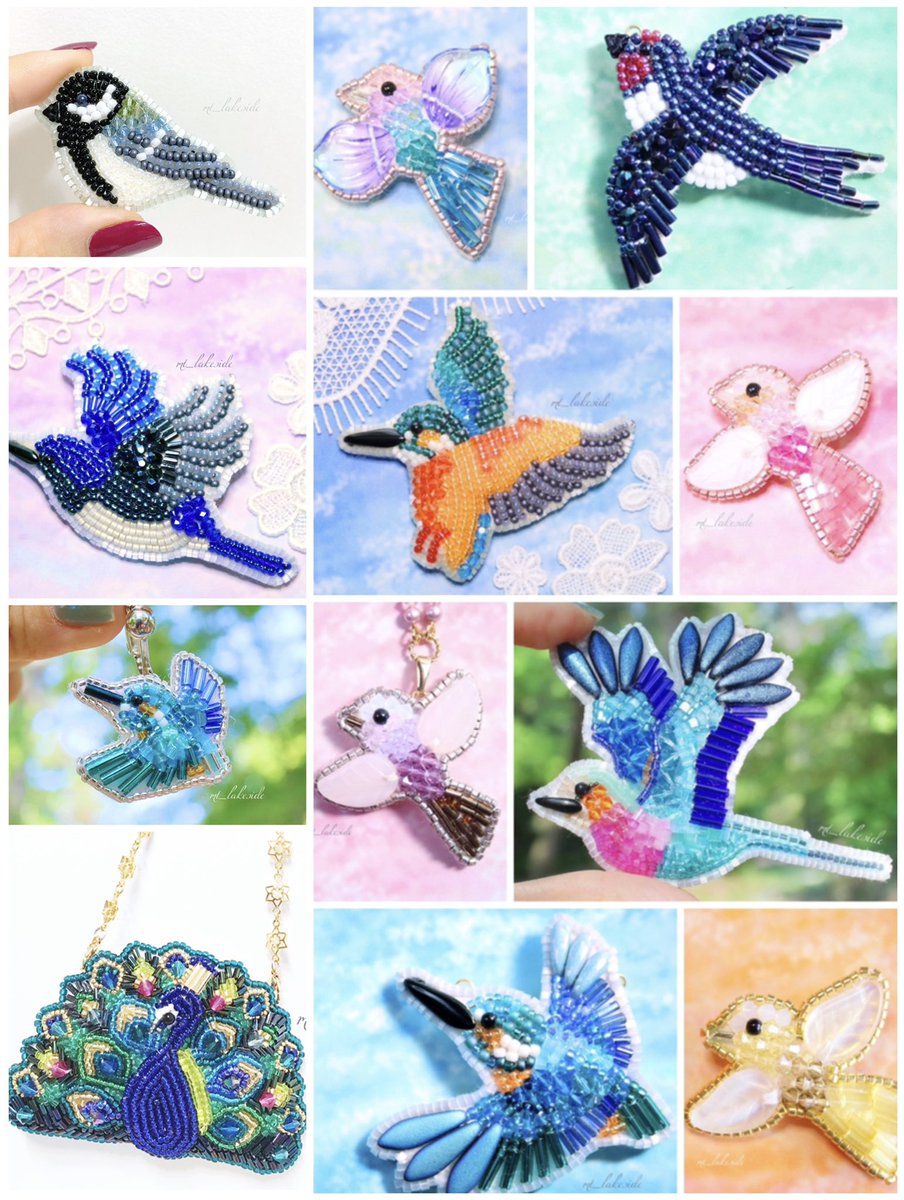 #ファンになってくれる人RT

ビーズ刺繍の鳥さんたちです🕊🌟

#ビーズ刺繍