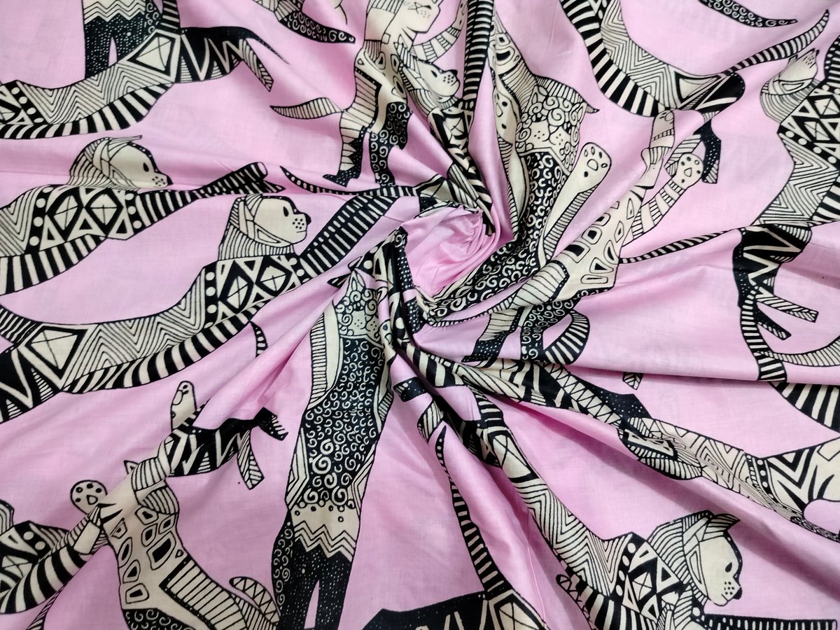 TakashviH's tweet image. Excited to share the latest addition to my #etsy shop: Indian Hand Block Print Light Weight Fabric By Yard 100 % Pure Cotton Animal Print Dress Making ,Sewing, Crafting, #catpartyprint #handblock #fabric #catprint #fabric