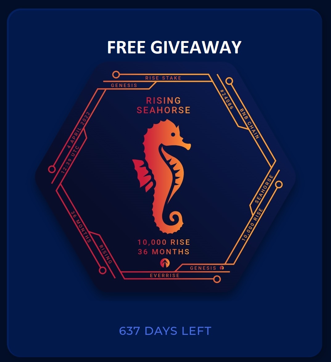 FREE #NFT #GIVEAWAY

It contains 10000 #RISE tokens
Keep it in your wallet to get more RISE tokens

To partecipate:
✅ Follow me
✅ Like and retweet
✅ Comment tagging 3 friends

Drawing winner in 7 days

#NFTGiveaway #NFTCommunity  #CryptoGiveaway #bsc @EverRise #btc #freecrypto