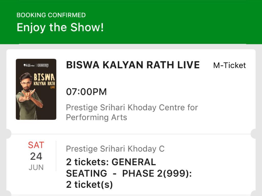 therohitramesh's tweet image. Anyone interested in buying 2 tickets to Biswa&apos;s stand up comedy show in Bangalore this Saturday (24th June)? Please DM
#Bangalore #standupcomedy #comics #Karnataka