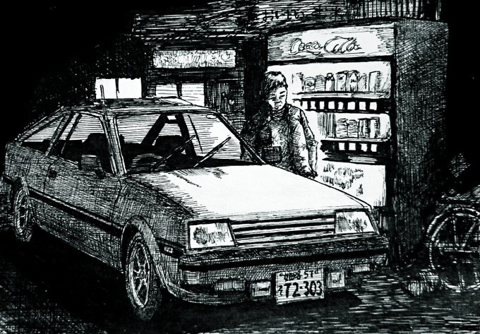 高校生の頃に描いたTE71トレノ