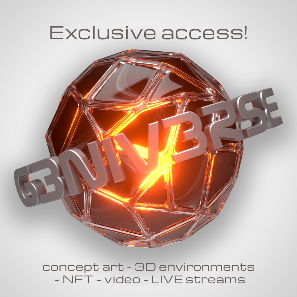 Coming soon. Exclusive access to my content and work in progress. A crazy experimental universe where everything can happen.😜🚀
g3n3zis.com/g3niv3rse
#nft #nftart #metaverse #digitalart #nftcollector <a href="/faerian_art/">Faerian Gallery</a> <a href="/nftnow/">nft now</a> <a href="/nftdesignawards/">NFT Design Awards</a>