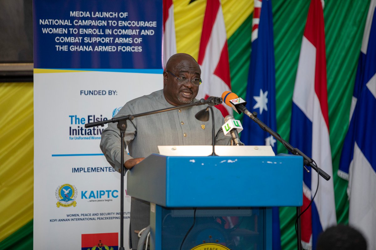 “I would like to use this opportunity to thank the Elsie Initiative Fund and all the contributors to the Fund for giving Ghana Armed Forces the opportunity to promote meaningful deployment of women in peacekeeping'. – Hon. Kofi Amankwa Manu – Dep. Minister for Defence, Ghana