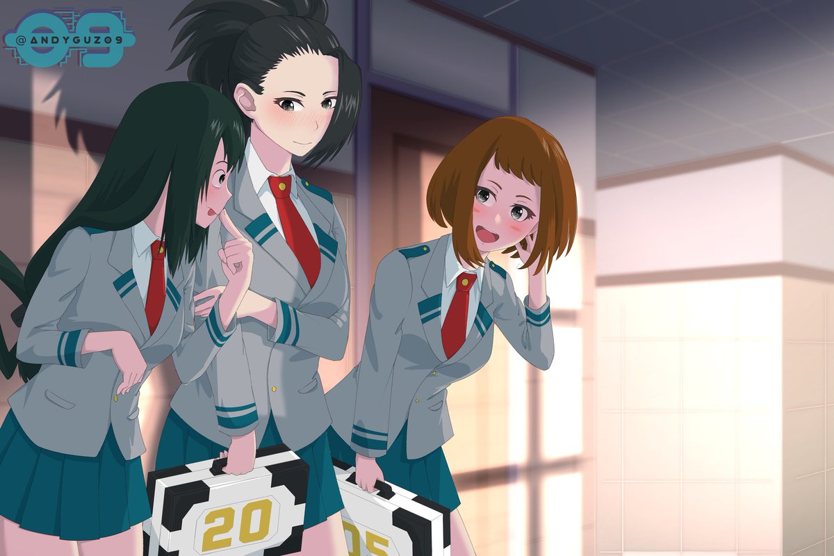 AndyDark09's tweet photo. Uraraka Ochako,Yayoyoruzu Momo,Asui Tsuyu

#bokunoheroacademia #myheroacademia #BNHAfanart #urarakaochako #yaoyorozumomo #asuitsuyu #anime #animegirl #fanart #waifus #art #draw #sketch #dailydrawing https://t.co/FDrw0huZln