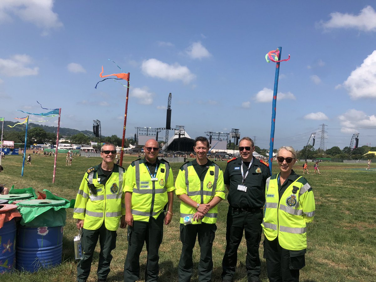 I’m @glastonbury today with some of #teamswasft who will be working hard to help keep festival-goers safe & well. The forecast is set to be warm & sunny so please #helpustohelpyou by drinking plenty of water & wearing sun cream. #glastonbury2023