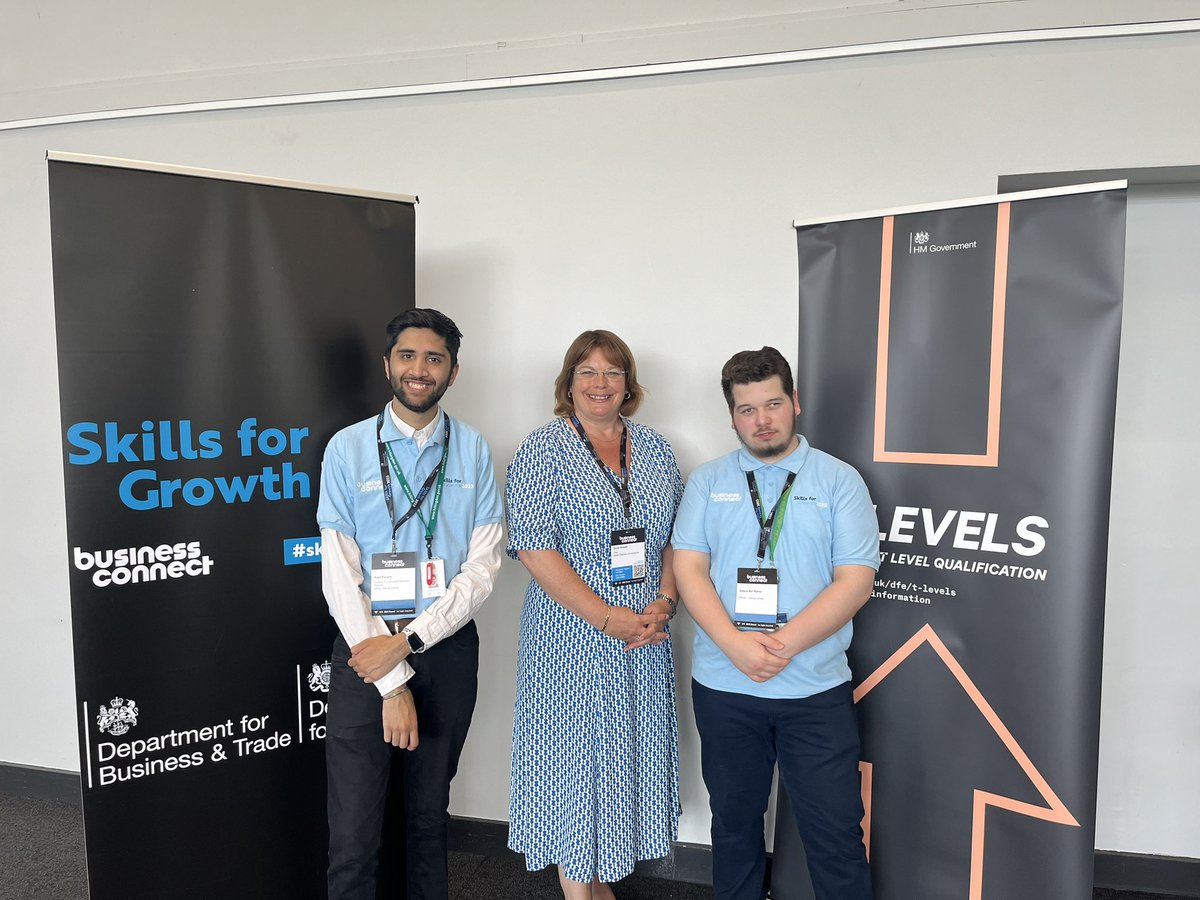 @ #skillsforgrowth @QEIICentre.  I’ve met some fantastic #Tlevel students including Kabir Sangha and Zakaria ben-rahou both studying in #Digital looking forward to moving on to #degreeapprenticeships  .   Really inspiring! @britishchambers