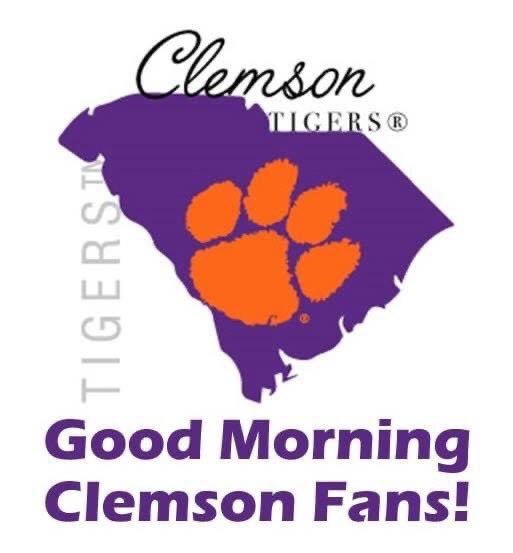 🟣🟣🟣🟣🟣🟣🟣🟣🟣🟣🟣
Purple Thursday baby. Good Morning Tiger Nation wooo!!!  Let’s gooo, Go Tigers 🐅 

@ClemsonFB @ClemsonUniv @thepawio @ClemsonPrez @ESPNCFB @CFBPlayoff @CollegeGameDay @MattBarrie @LRiddickESPN @lmhickox @SigepW @DanaGib422 @realmikepacker @CUtigerscott_91…