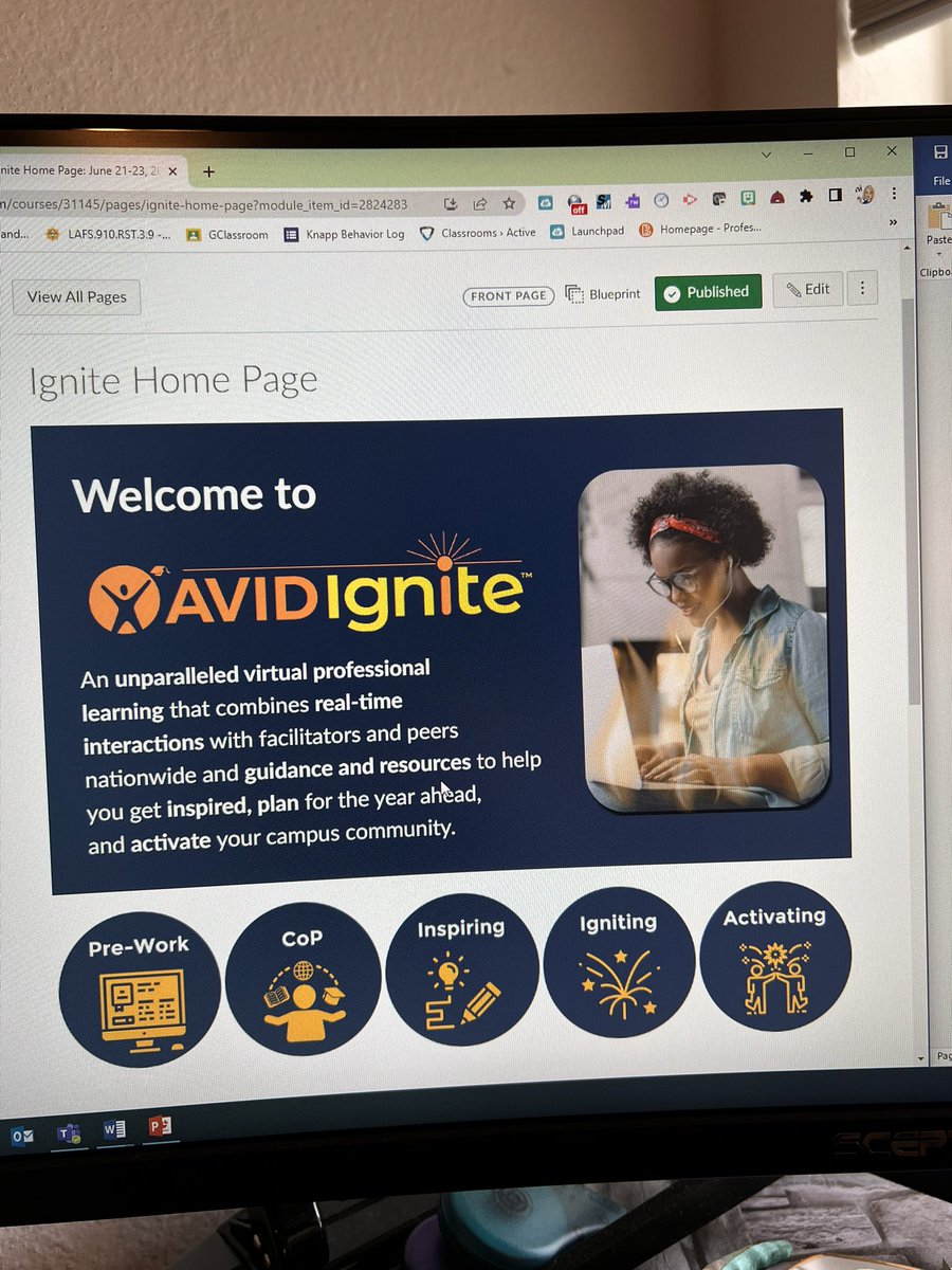 It’s about to go down! AVID Ignite Science CoP. I get to work with educators that are joining from all over the country! @avid4college #avid4possibility #ignite #avid4studentsuccess #ilovemytinylife