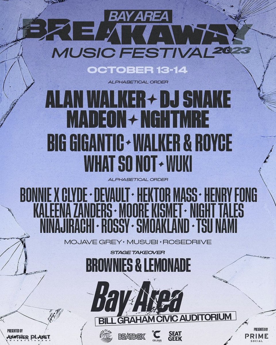 ROSEDRiiVE's tweet photo. Breakaway Music Festival - Bay Area in October! https://t.co/EIlz5DoaBx