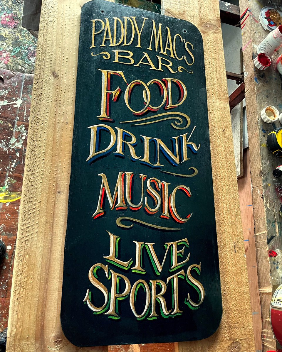 mikodonnell's tweet image. Paddy Mac’s, #Tralee #signwriting