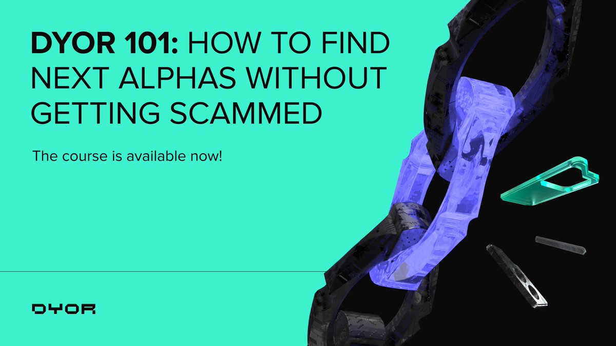 hackenai's tweet photo. To complete the quiz quests, make sure to read our DYOR 101 course: How to Find Next Alphas Without Getting Scammed
#toDYOR #HAI #Alpha #web3 https://t.co/7cpfXMCYRx
