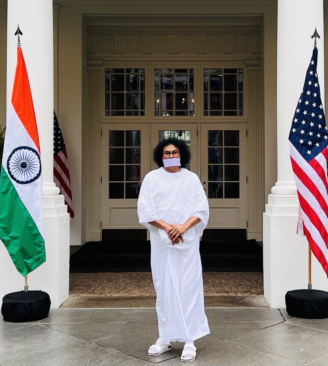 HH #Jain #Acharya Lokesh ji at White House