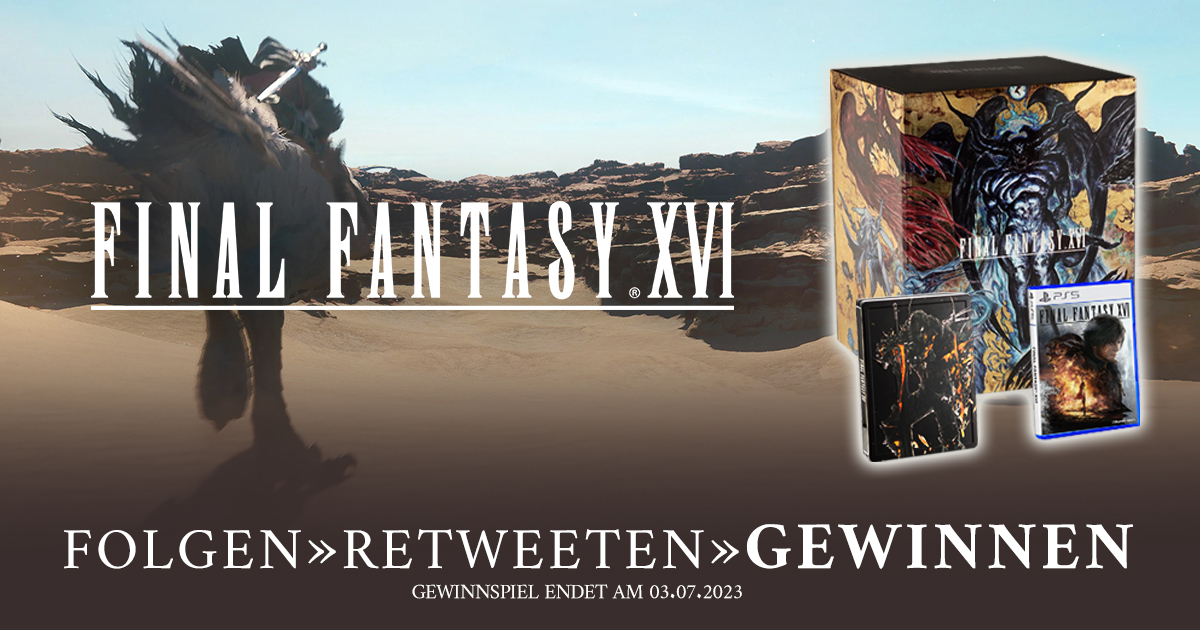PlayStationDE (@playstationde) on Twitter photo Wir feiern den Launch von #FF16 in ganz großem Stil! 🎉🥳🎉
Folgt <a href="/SquareEnixDE/">Square Enix DE</a> und <a href="/PlayStationDE/">PlayStationDE</a>, retweetet diesen Beitrag und gewinnt mit etwas Glück die #FinalFantasyXVI Collector's Edition.
TNB: play.st/3phGp45 Wir feiern den Launch von #FF16 in ganz großem Stil! 🎉🥳🎉
Folgt <a href="/SquareEnixDE/">Square Enix DE</a> und <a href="/PlayStationDE/">PlayStationDE</a>, retweetet diesen Beitrag und gewinnt mit etwas Glück die #FinalFantasyXVI Collector's Edition.
TNB: play.st/3phGp45