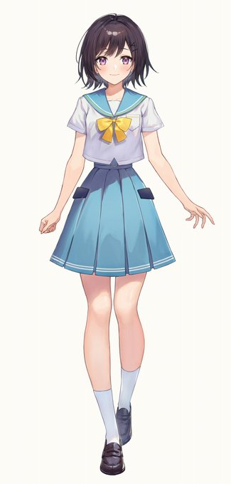 「skirt yellow bowtie」 illustration images(Latest)｜3pages