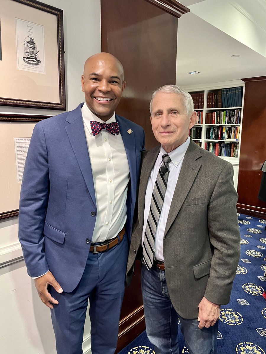 No matter how you feel about his covid work, our Nation owes thanks to my good friend Tony Fauci for 50 years of government service. Glad to see him again at @TheHillHealth!