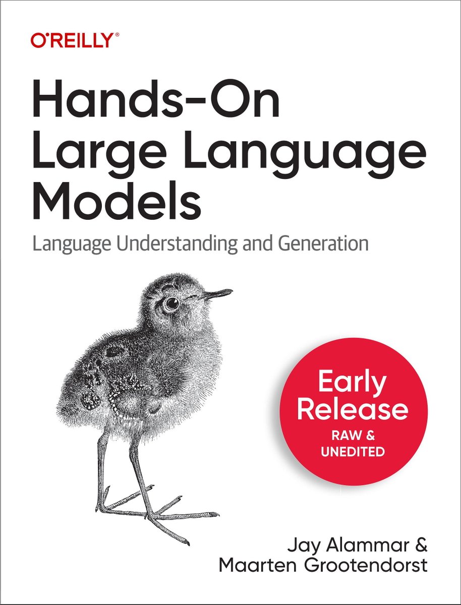 Jay Alammar (@jayalammar) on Twitter photo Super excited to be co-writing "Hands-On Large Language Models" with <a href="/MaartenGr/">Maarten Grootendorst</a> on <a href="/OReillyMedia/">O'Reilly Media</a>!
We aim to distill the main intuitions for using language models for text understanding and generation with LOTs of visuals.
Follow <a href="/MaartenGr/">Maarten Grootendorst</a> and subscribe: jayalammar.substack.com Super excited to be co-writing "Hands-On Large Language Models" with <a href="/MaartenGr/">Maarten Grootendorst</a> on <a href="/OReillyMedia/">O'Reilly Media</a>!
We aim to distill the main intuitions for using language models for text understanding and generation with LOTs of visuals.
Follow <a href="/MaartenGr/">Maarten Grootendorst</a> and subscribe: jayalammar.substack.com