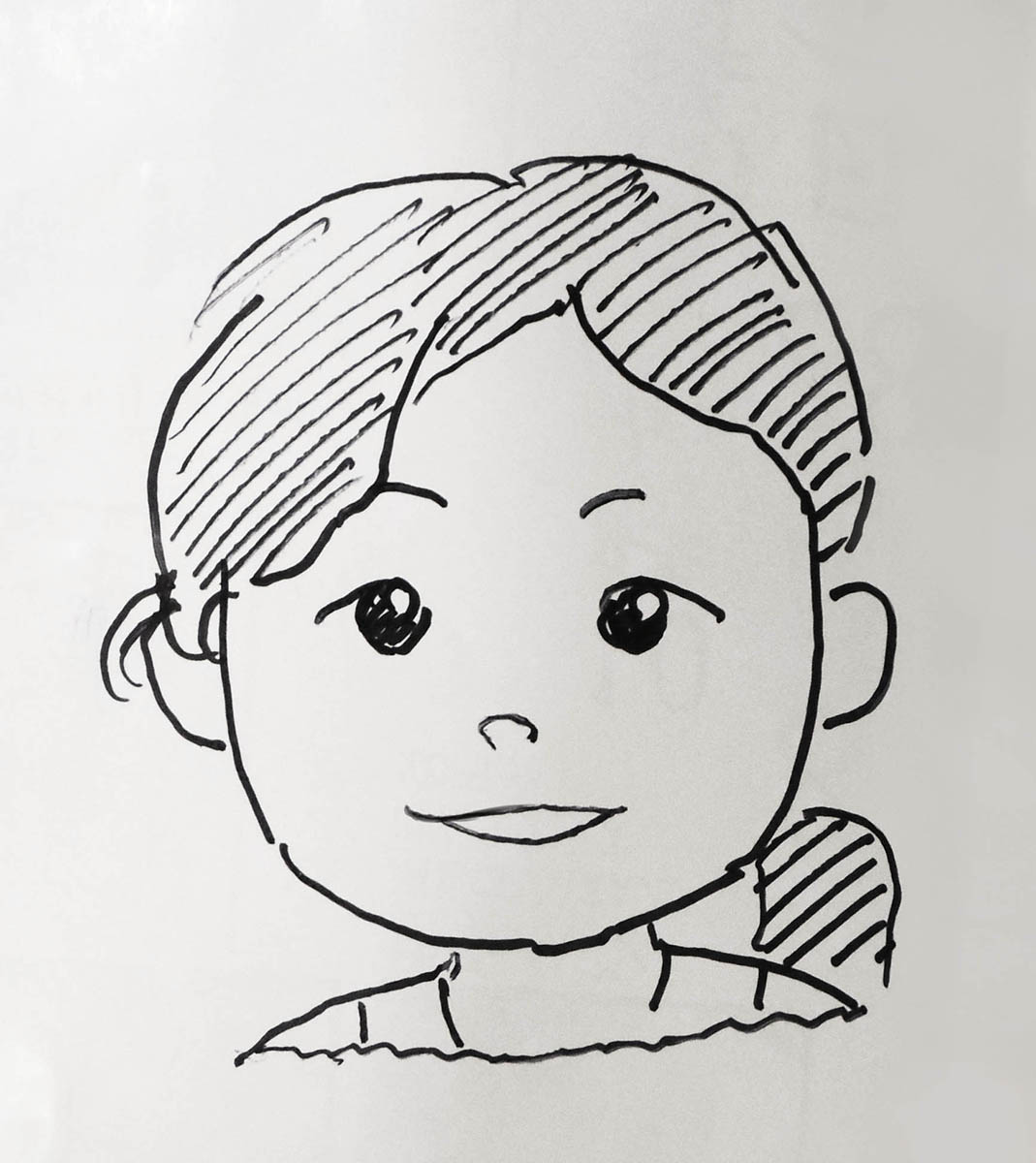 似顔絵でのイベント出店ではいつも鉛筆画のリアル系タッチで描いてるんですが、これから新しい試みとしてこっちの絵柄も並行でやってみようと思います✍️😊 さっと短時間で描いて、よりお安くお求めいただけるバージョン。 #似顔絵 #ペン画 #絵描きさんと繋がりたい #イラスト好きな人と繋がりたい