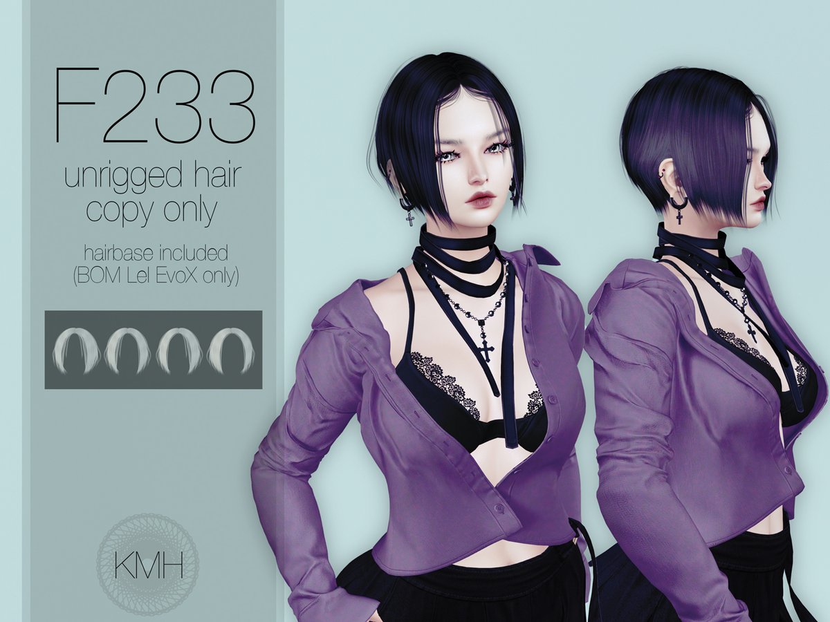 kmh_sl's tweet photo. KMH - Hair F233 @ The Warehouse Sale
opens 23rd June
https://t.co/D7QZLd117A
#SecondLife https://t.co/vruZisVVdW