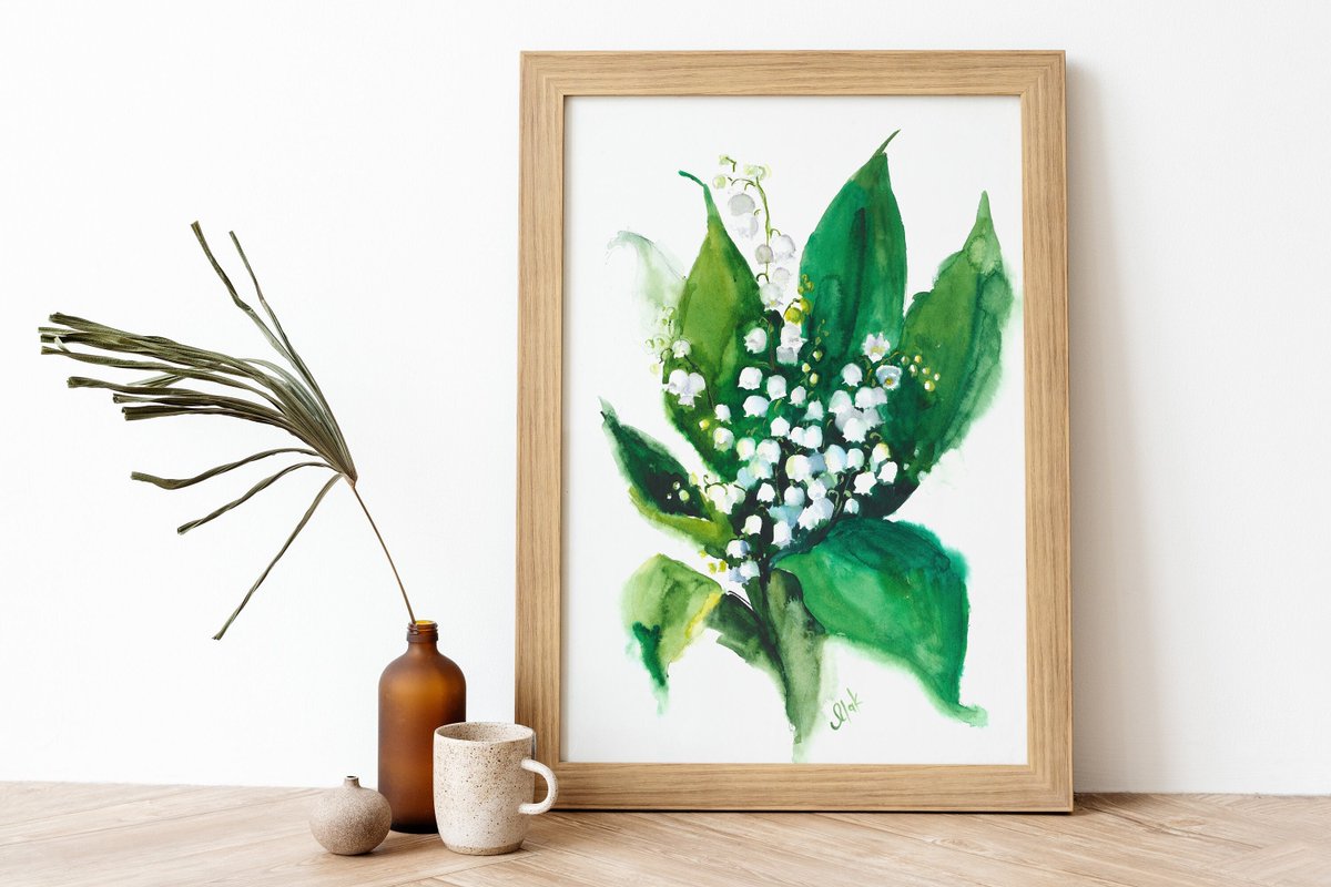 Lily of the Valley Painting 
#LilyoftheValley #Painting #Floral #WallArt #PrintonCanvas #MayLily #FramedPoster #SpringFlower #CanvasPrint etsy.me/3qYqM23 #countryfarmhouse #flowers #lilyofthevalley #floralwallart #watercolorprint