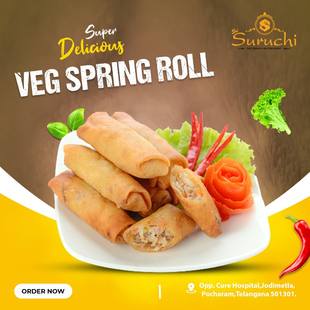 Srisuruchi's tweet photo. Super Delicious #𝐕𝐞𝐠_𝐒𝐩𝐫𝐢𝐧𝐠_𝐑𝐨𝐥𝐥
Sri Suruchi Restaurant
Address - Opp Cure Hospital, Jodimetla, Pocharam
Call For Inquiries - 8340801234
#deliciousfood #vegspringroll #veganfood #vegetarian #srisuruchirestarent #srisuruchirestaurant #jodimetla #Hyderabad https://t.co/JXlon1qG7W