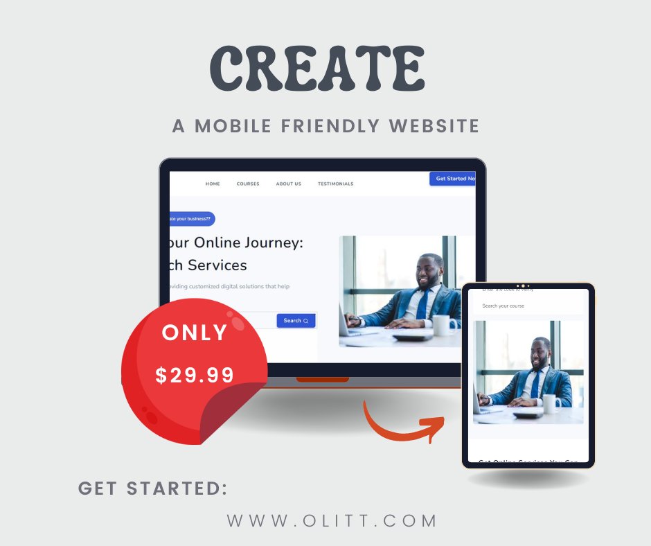 OLITTcom's tweet photo. Ready to get started? Don't miss out on the opportunities a mobile-friendly website brings. Visit our website now https://t.co/90wKJhub1b and bring your online vision to life.
!#olittwebsitebuilder #mobilefriendlywebsites #mobilefriendlydesign https://t.co/nGOMFBajiT