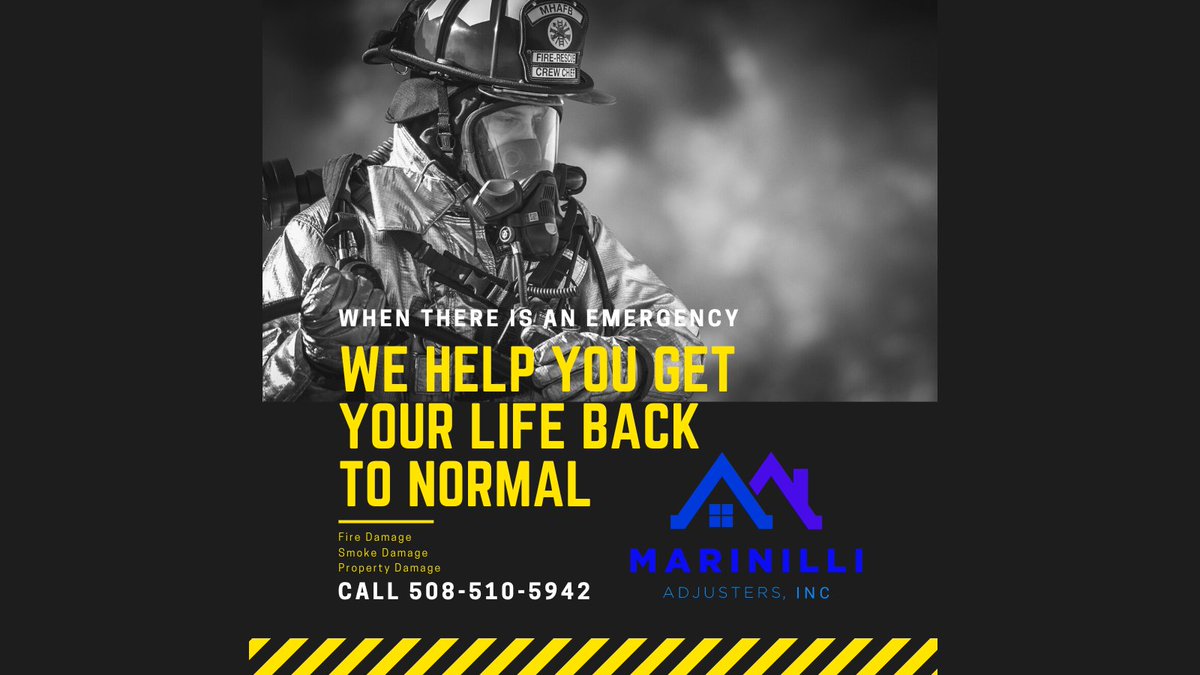 marinilliadjust's tweet photo. When there is an emergency, we help you get your life back to normal
- Fire Damage
- Smoke Damage
- Property Damage

Let us handle the work for you.
Call us today 508-510-5942 https://t.co/LrtTpO2Mrm