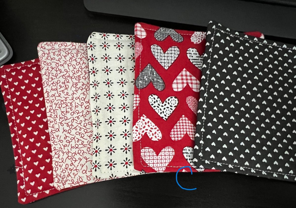 Excited to share the latest addition to my #etsy shop: Fabric Coasters, Red, Black and White Heart Coasters (Multiple bundles) etsy.me/3NFGyYu #fabric #hearts #red #white #black #gray #coasters #drinkcoaster #cotton