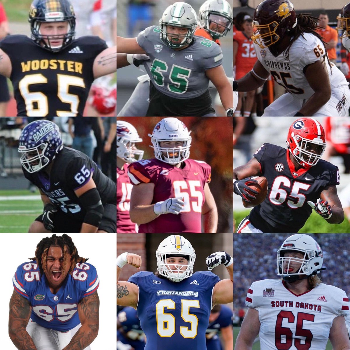 We are 65 days away from kickoff!

Who is the best player to wear #65?