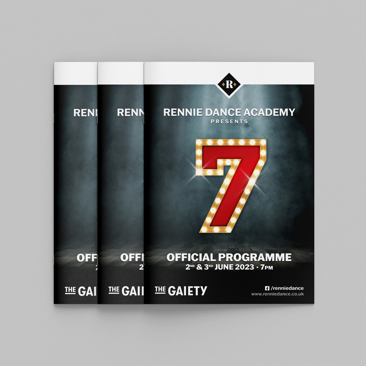 darkflaredesign's tweet photo. Delighted to have been asked to produce the show programme and poster for Rennie Dance Academy’s summer show “7” held at The Gaiety earlier this month. https://t.co/tv88WIdx5M