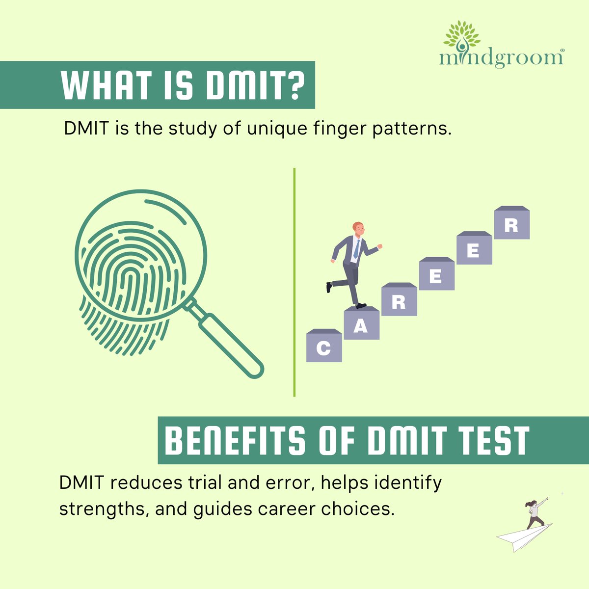 MindgroomCareer's tweet photo. Watch our Full Detail on Dermatoglyphic Multiple Intelligence Test (#DMIT) on Our YouTube Channel
https://t.co/9cUFLdeVJI
Call us: +91-9319336222
Visit us: https://t.co/7roIoEVZ1t
Email us: info@mindgroom.com
#dmittest #CareerOpportunities #Career #CareerGrowth #careeradvice https://t.co/YOVMb0MWrG
