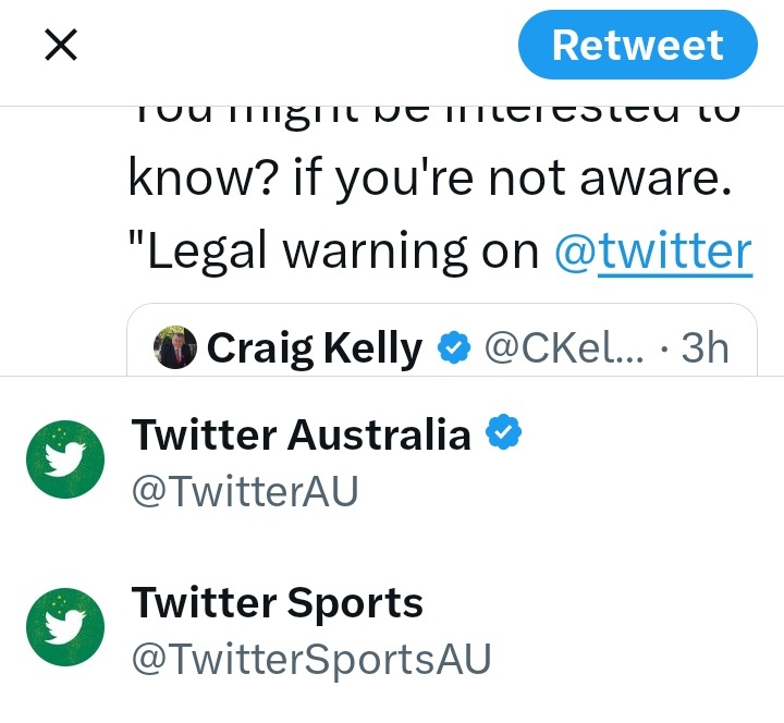 wanderinganimal's tweet photo. @CKellyUAP Obviously a typical attack from these criminals because they can't sell promote Gestapo lies like they used to when #FormerTwitter was running the socialist left show.
Australia twitter has already started censorship on Aussie tweets?
I went to tag the main twt/this come up👇 https://t.co/8QQ4Zy5KvM