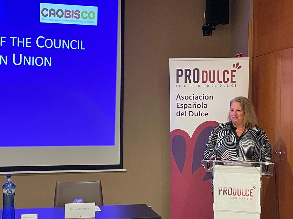 “By working together w/ the EU Institutions &amp; the Spanish Council Presidency, and supporting sustainable safe food systems, I am confident that we can contribute to making the world a better and 'sweeter' place,” declared <a href="/barbarablohber2/">barbara blohberger</a> VP of CAOBISCO on the margins of our GA.