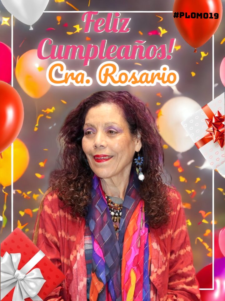 Hoy es el cumpleaños de nuestra amiga la Vicepresidenta de nuestra hermana #Nicaragua.
Que llegue nuestras más sinceras felicitaciones de parte de la #IzquierdaLatina