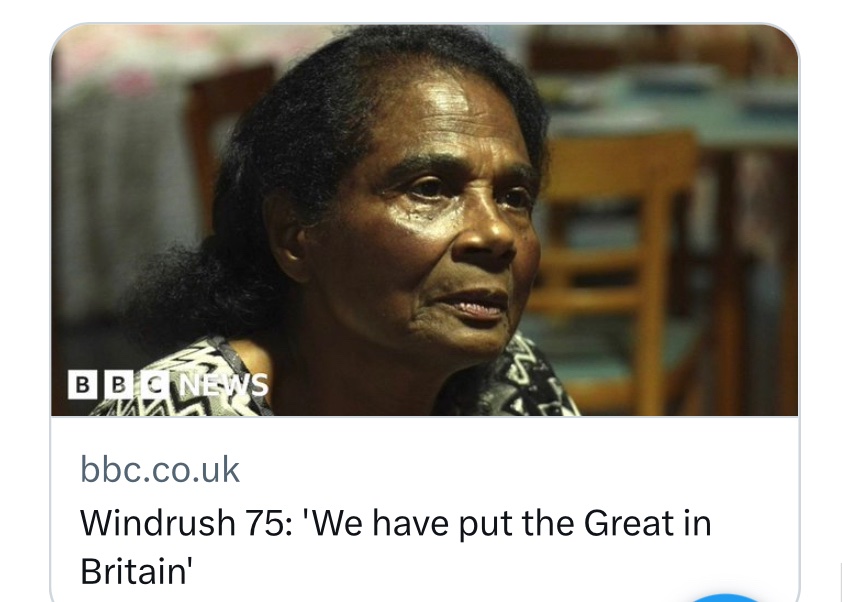The BBC weaving competing narratives of heroism and victimhood. Not to mention sheer, unadulterated fantasy. 

This happens when you are so poisonously obsessed with race that it blinds you to reality. No one generation or demographic made Britain great. And greatness didn’t…